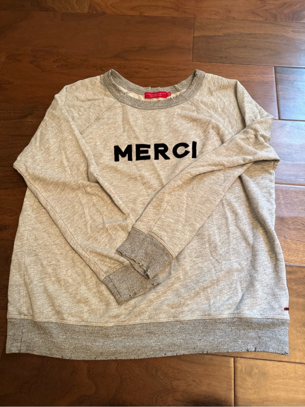 n:Philanthropy Montreal Merci Frayed Sweatshirt - Picture 4 of 9